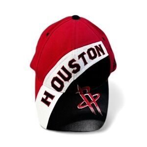 Houston Rockets Adidas Strapback Hat NWT Vintage Old Stock Team Colors Cap
